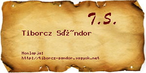 Tiborcz Sándor névjegykártya