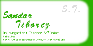 sandor tiborcz business card